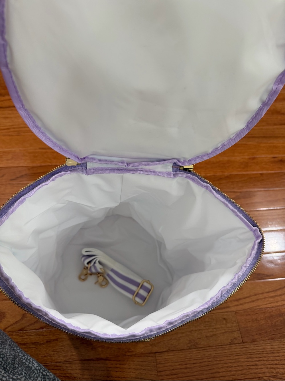 Lilly Pulitzer Lavender Tropical Print Cooler with Gold Plaque - Picture 5 of 5